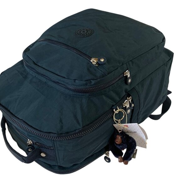 Vintage brand new Extra Large 47cm xl 17" Laptop Kipling Seoul Backpack Blue - Picture 4 of 7